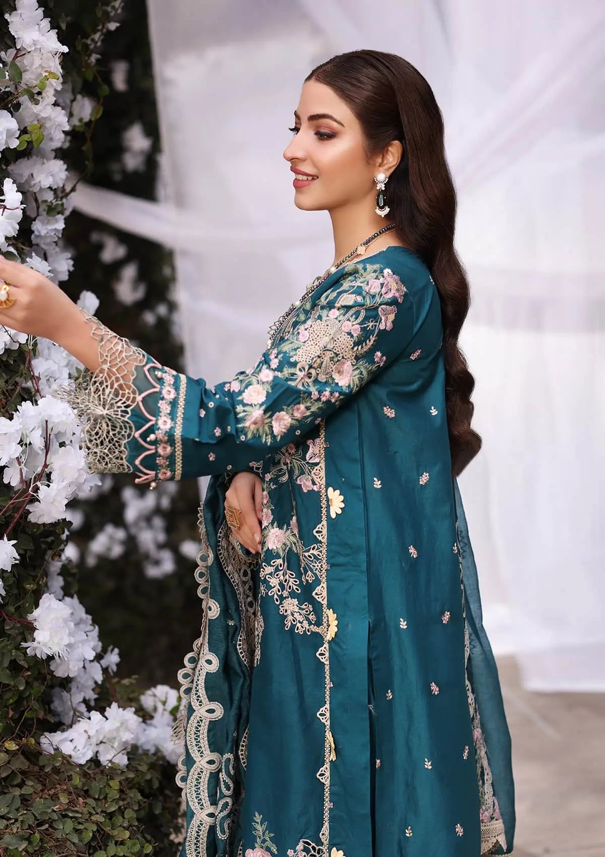 Elegent dress BANO from KAHF's"Festive Lawn" 2024 Collection.