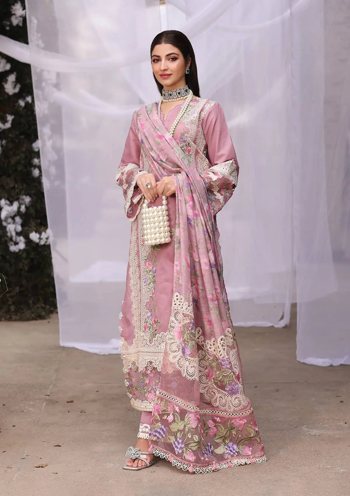 Another front image of beautifull SASSI from KAHF's "Festive Lawn" 2024 Collection.