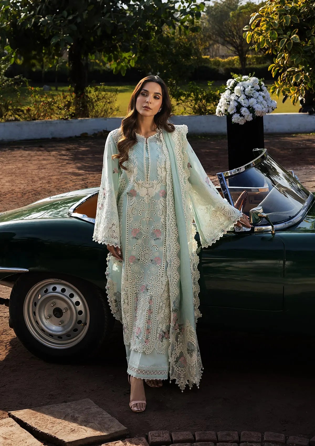 Garnet wearing this beautiful dress from KAHF LUXURY LAWN COLLECTION 2025.