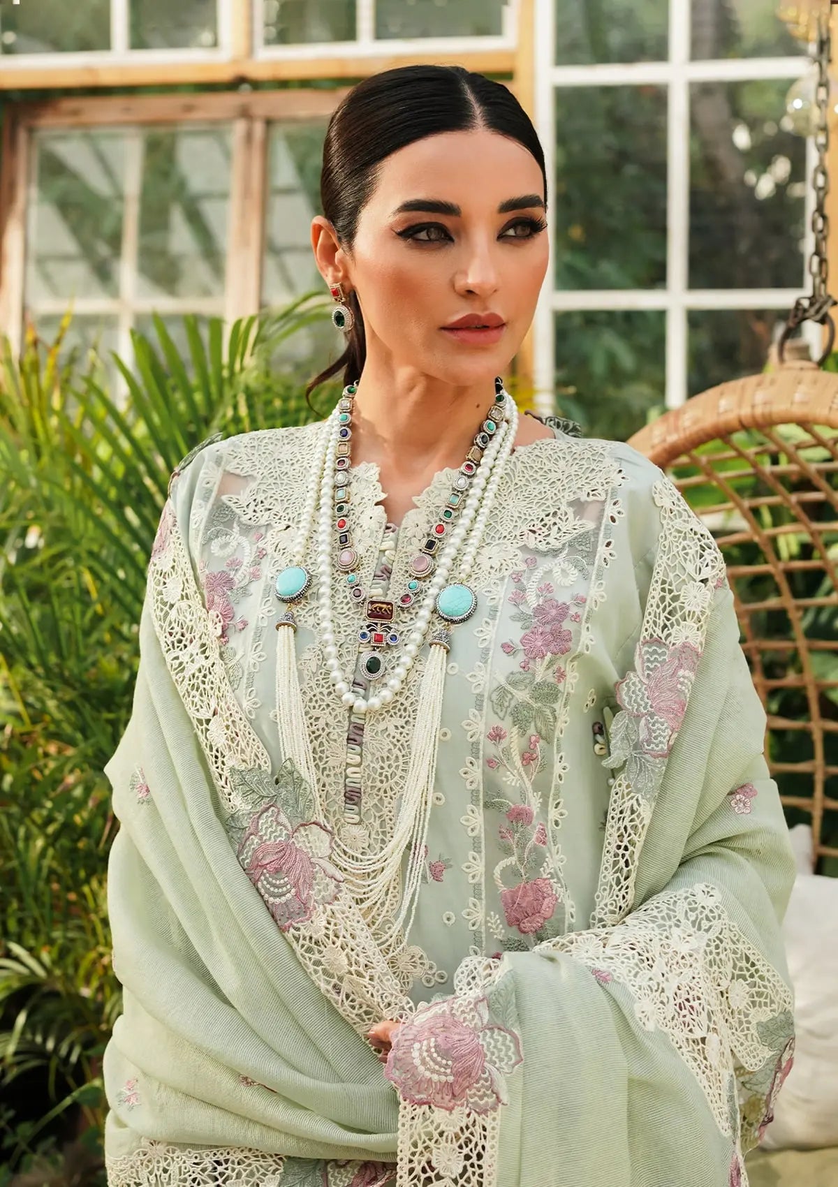 Close up image of Margarita beautiful LUXURY LAWN 2024 COLLECTION.