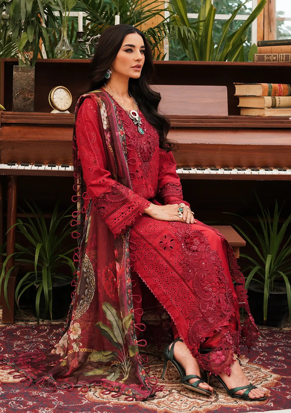 Another front image of beautifull Valentino from KAHF's "LUXURY LAWN" 2024 Collection.