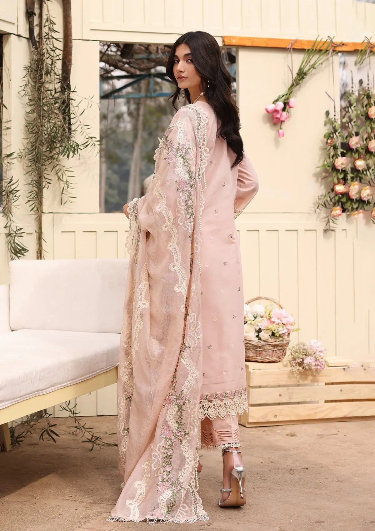 NORA wearing this beautiful dress from KAHF's Festive Lawn collection 2024.