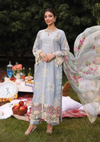 Digital Printed Chiffon Dupatta from KAHF's Festive Lawn collection 2024.