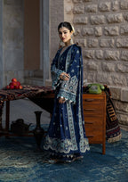 Elegant dress AZURE BLUE FROM KAHF KARANDI 2025 COLLECTION. 