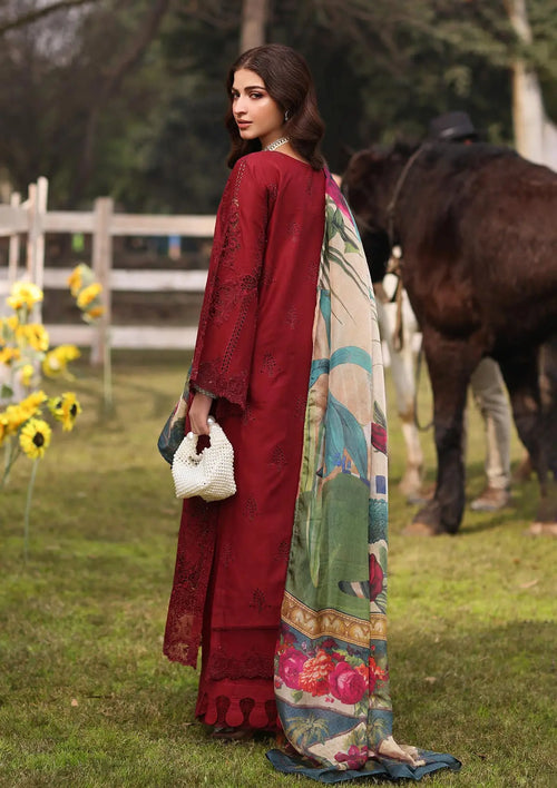 ALORA wearing this beautiful dress from KAHF's Festive Lawn collection 2024.