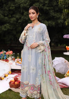 Another front image of beautifull FIRUZE from KAHF's "Festive lawn" 2024 Collection.