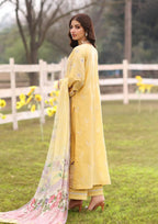 Elegent dress SAHAR from KAHF's"Festive Lawn" 2024 Collection.