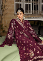 closeup image of UMBALITE in stunning embroidery. 