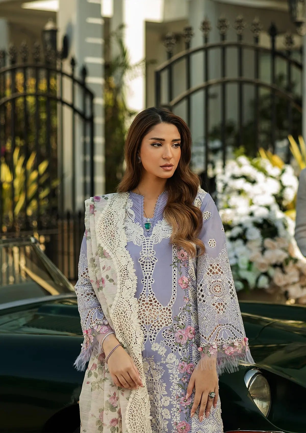 Maeve wearing this beautiful dress from KAHF LUXURY LAWN COLLECTION 2025.