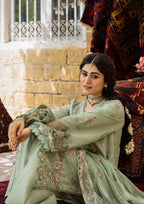 stunning and warm outfit for winters from KAHF KARANDI 2025.