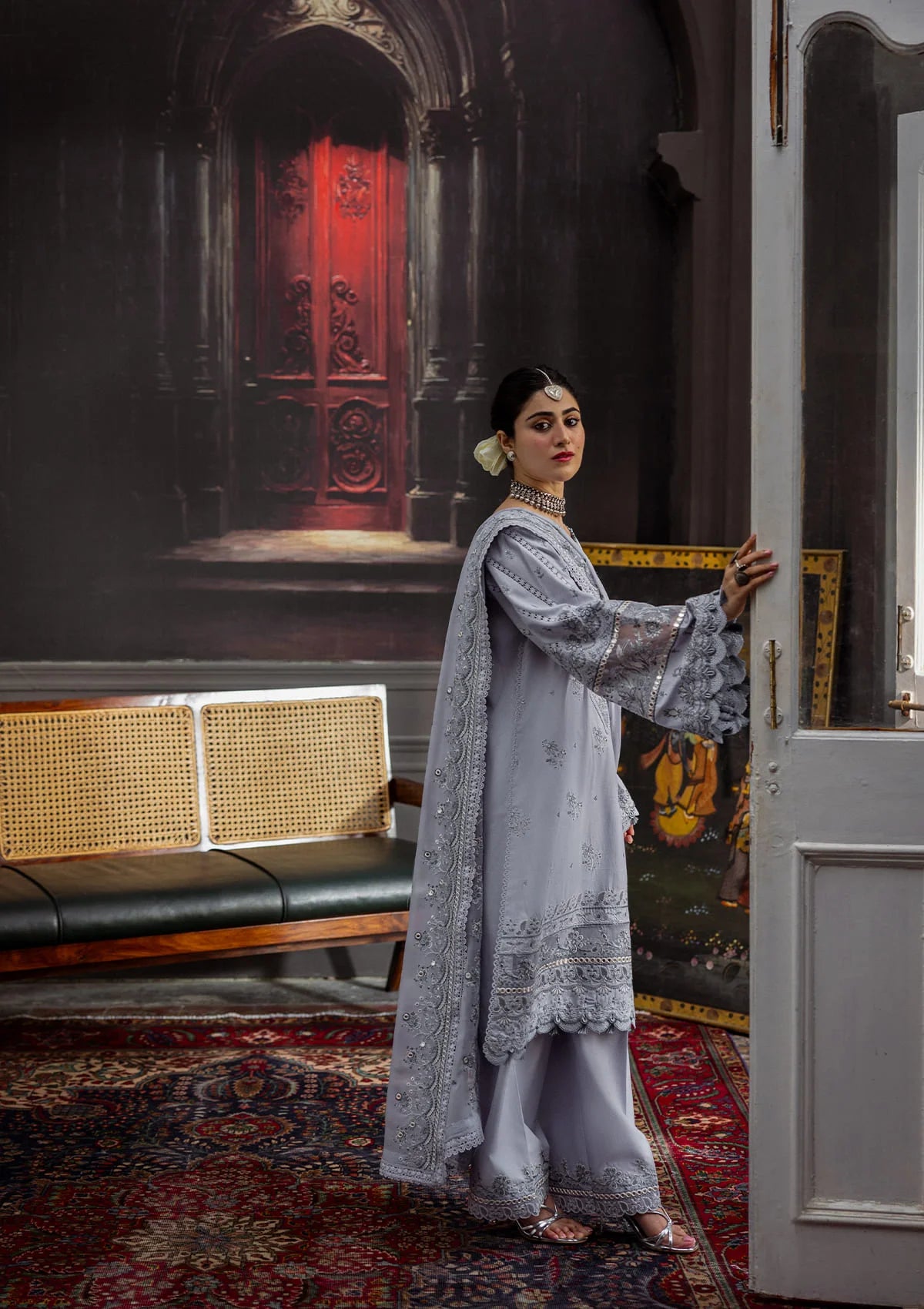 Elegant dress from KAHF KARANDI 2025.