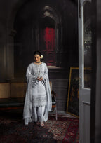 CELESTIAL Embroidered Karandi Front and Embroidered Chiffon Dupatta from KAHF KARANDI 2025 collection.