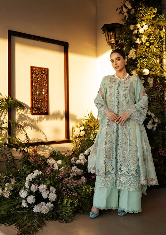 Elva in beautiful Sky Blue color from KAHF LUXURY LAWN COLLECTION 2025.
