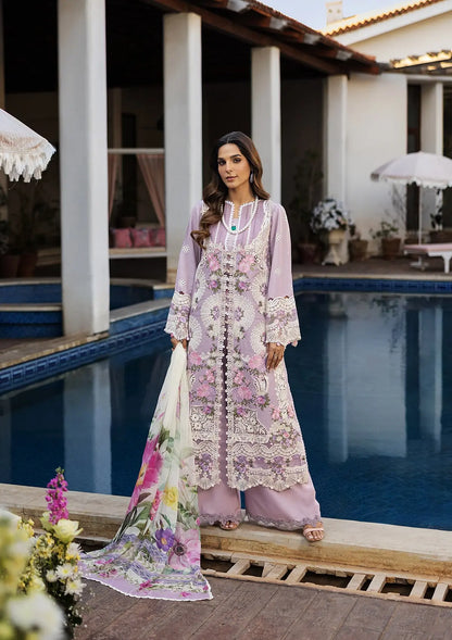 Bloom in beautiful lilac color from KAHF LUXURY LAWN COLLECTION 2025.