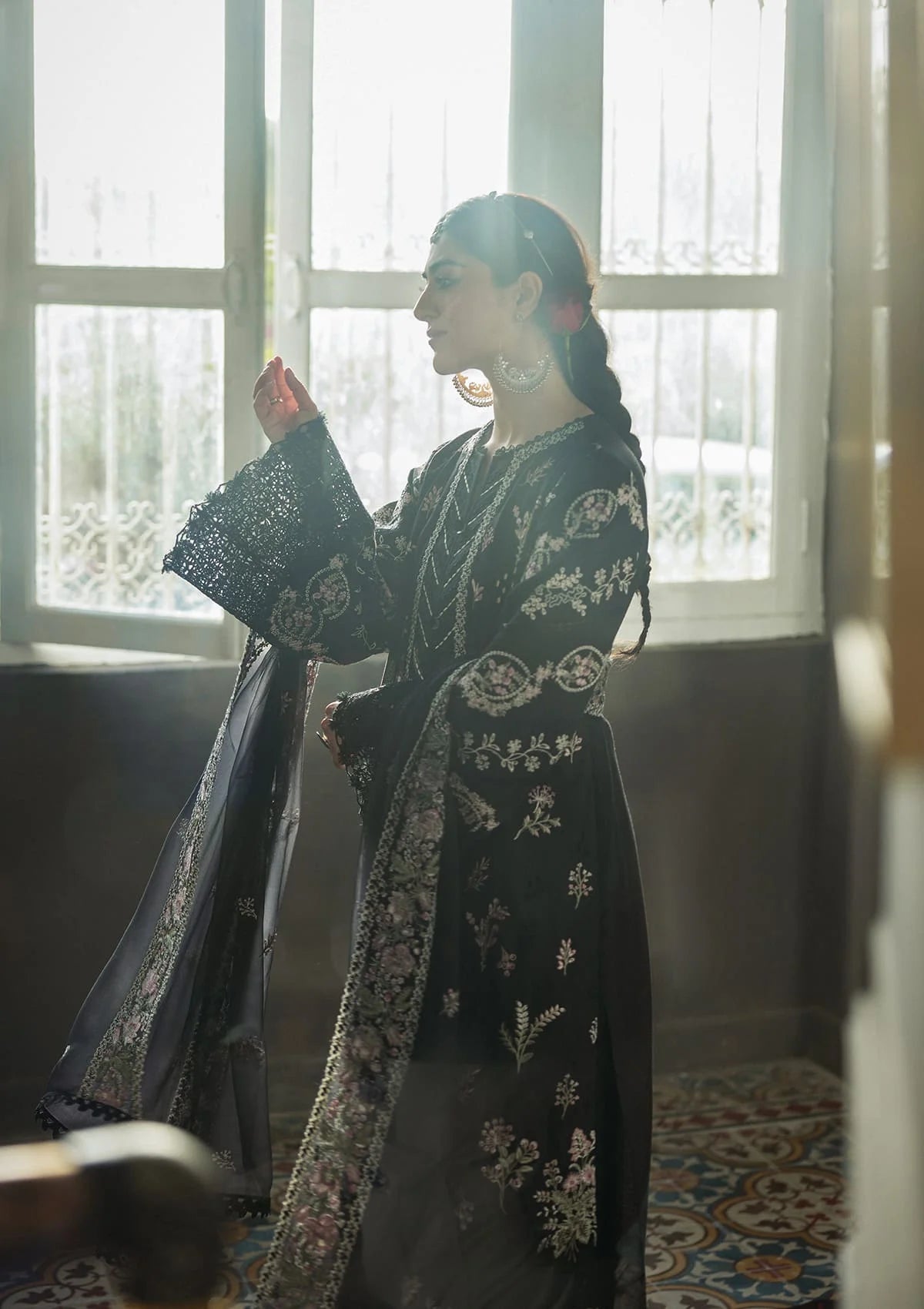 elegant dress from KAHF KARANDI 2025.